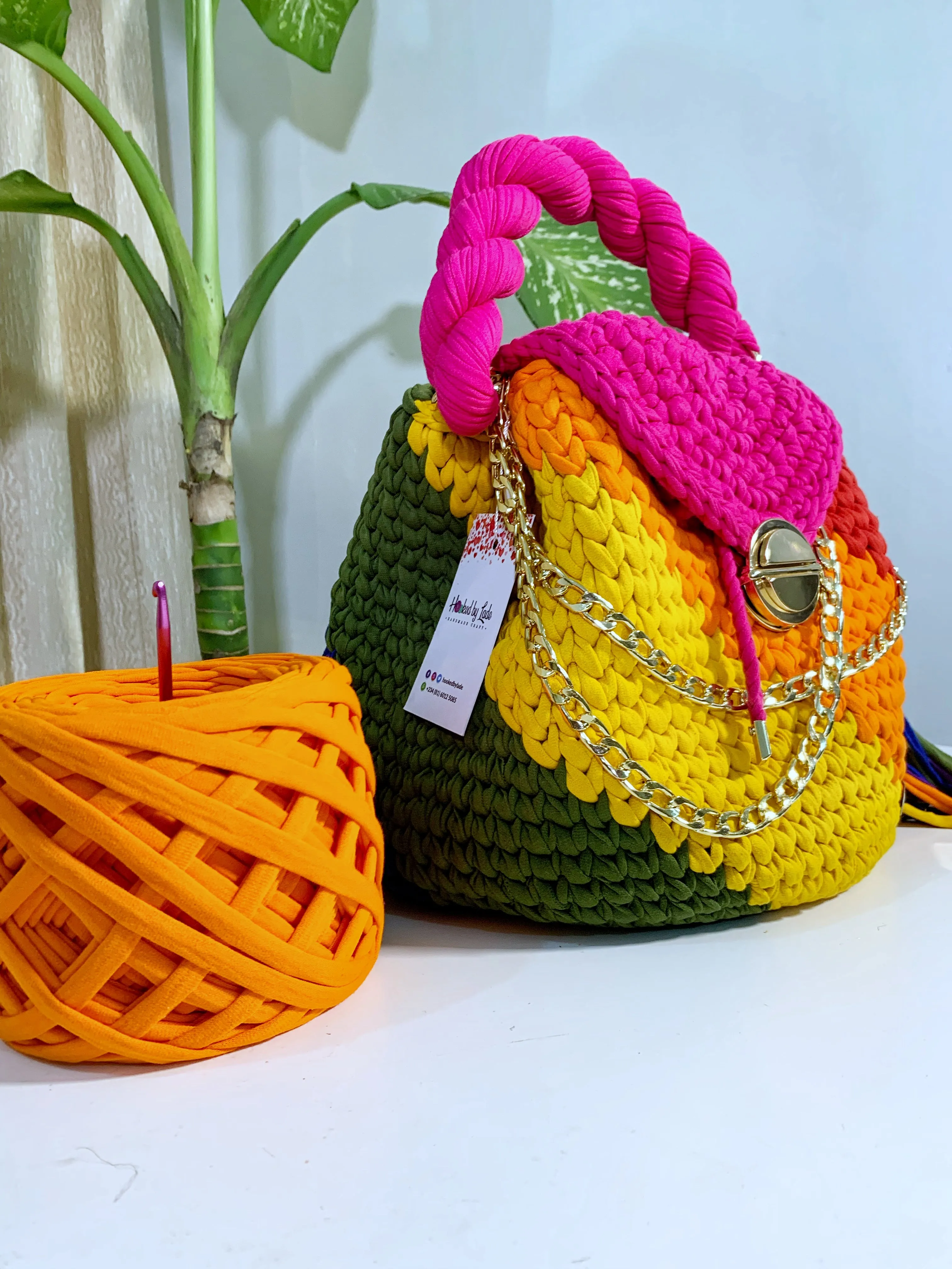 Covered version: 'Nana' Multicolored bucket bag