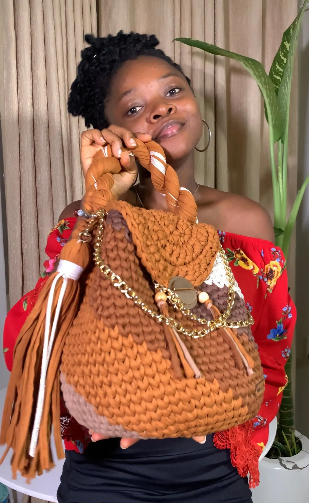 Covered version: 'Nana' Multicolored bucket bag