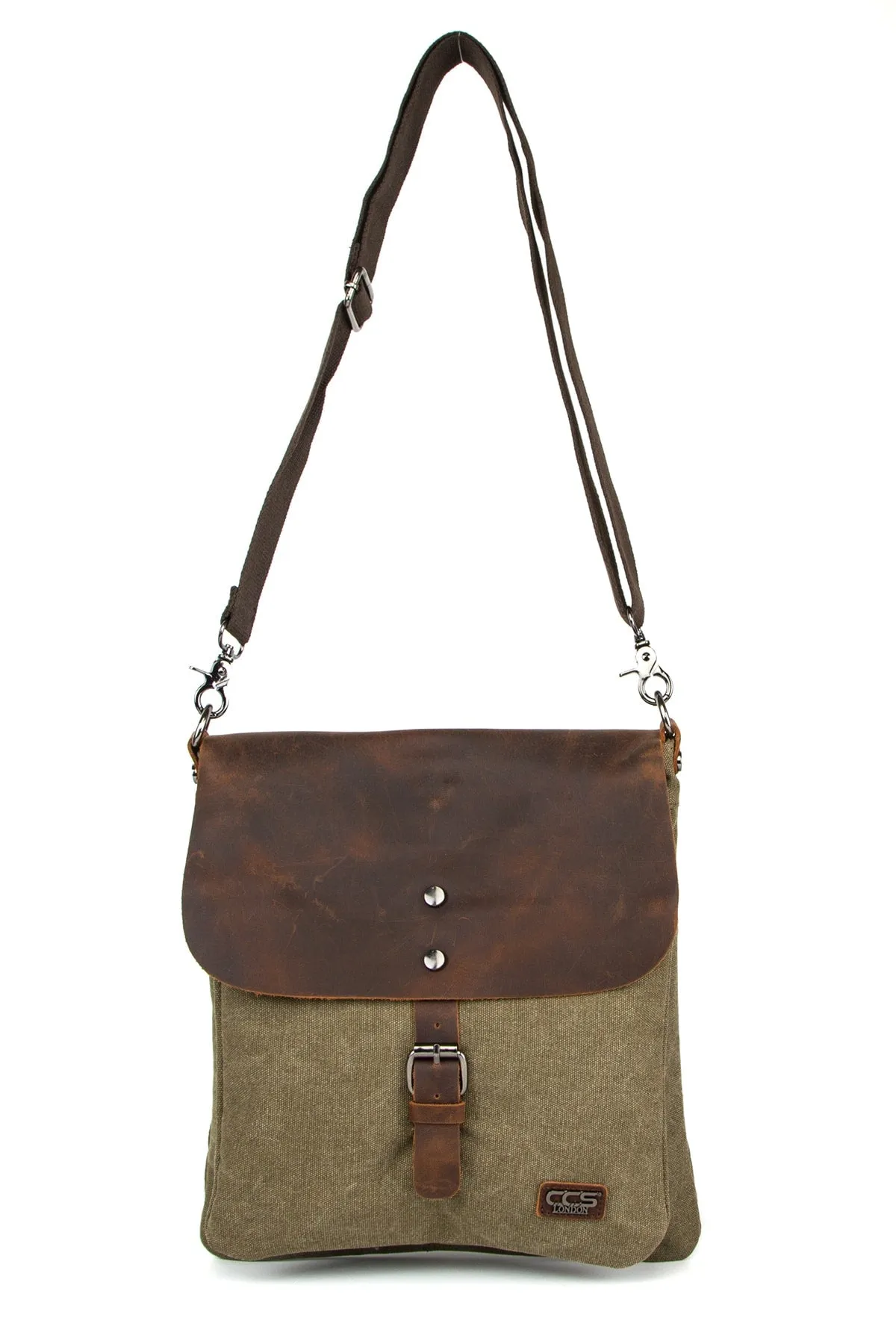 Cross the Borders with the Multifunctional Canvas Messenger Bag Khaki
