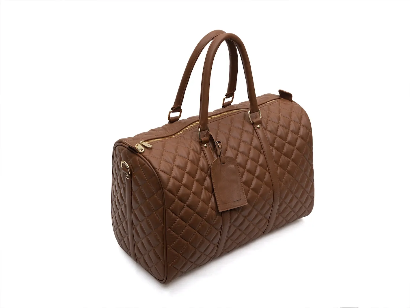 Diamond Quilted Classic Weekender Tote Bag