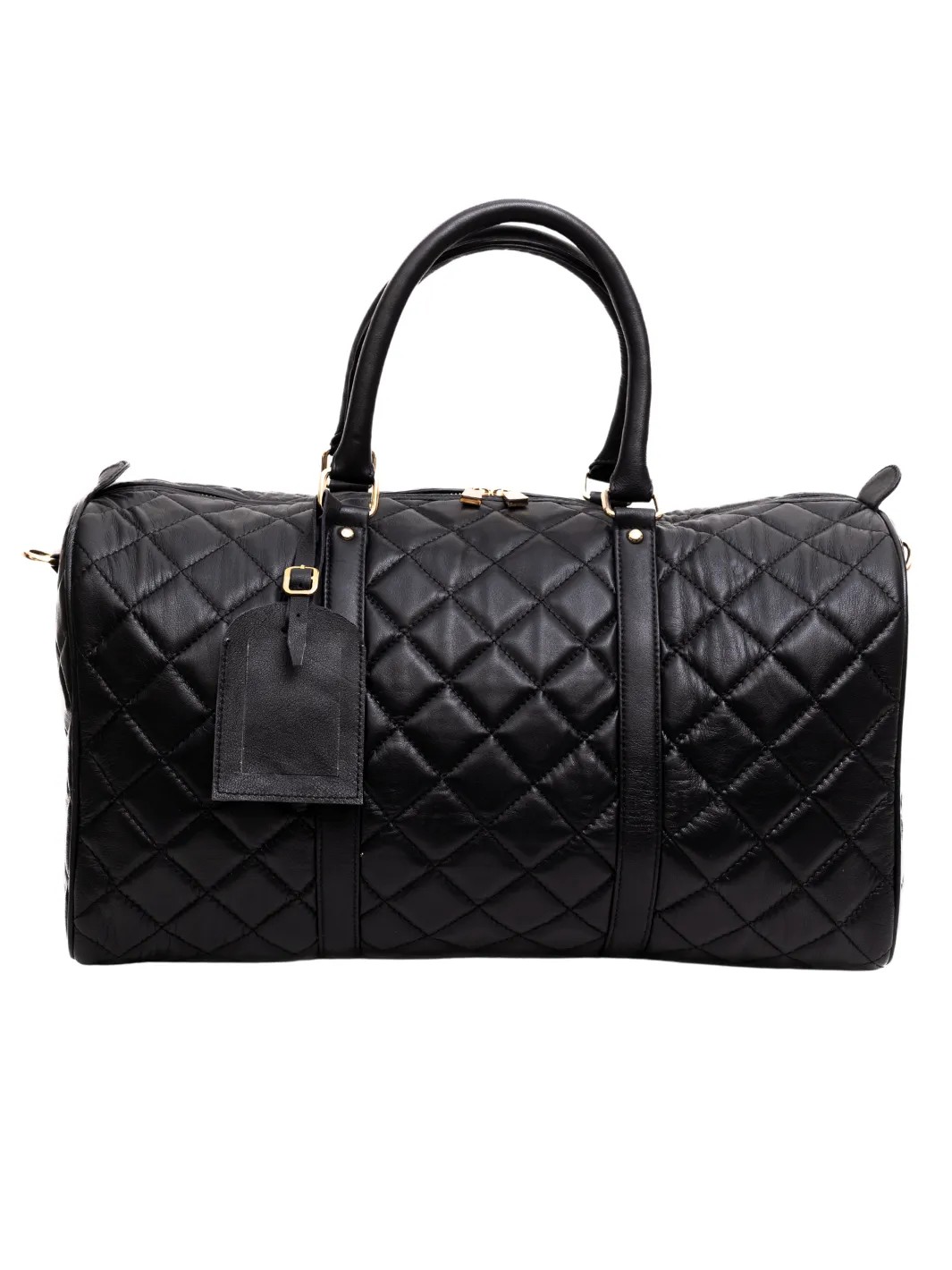 Diamond Quilted Classic Weekender Tote Bag
