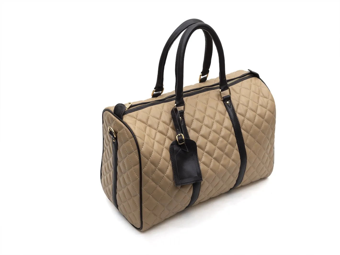 Diamond Quilted Classic Weekender Tote Bag