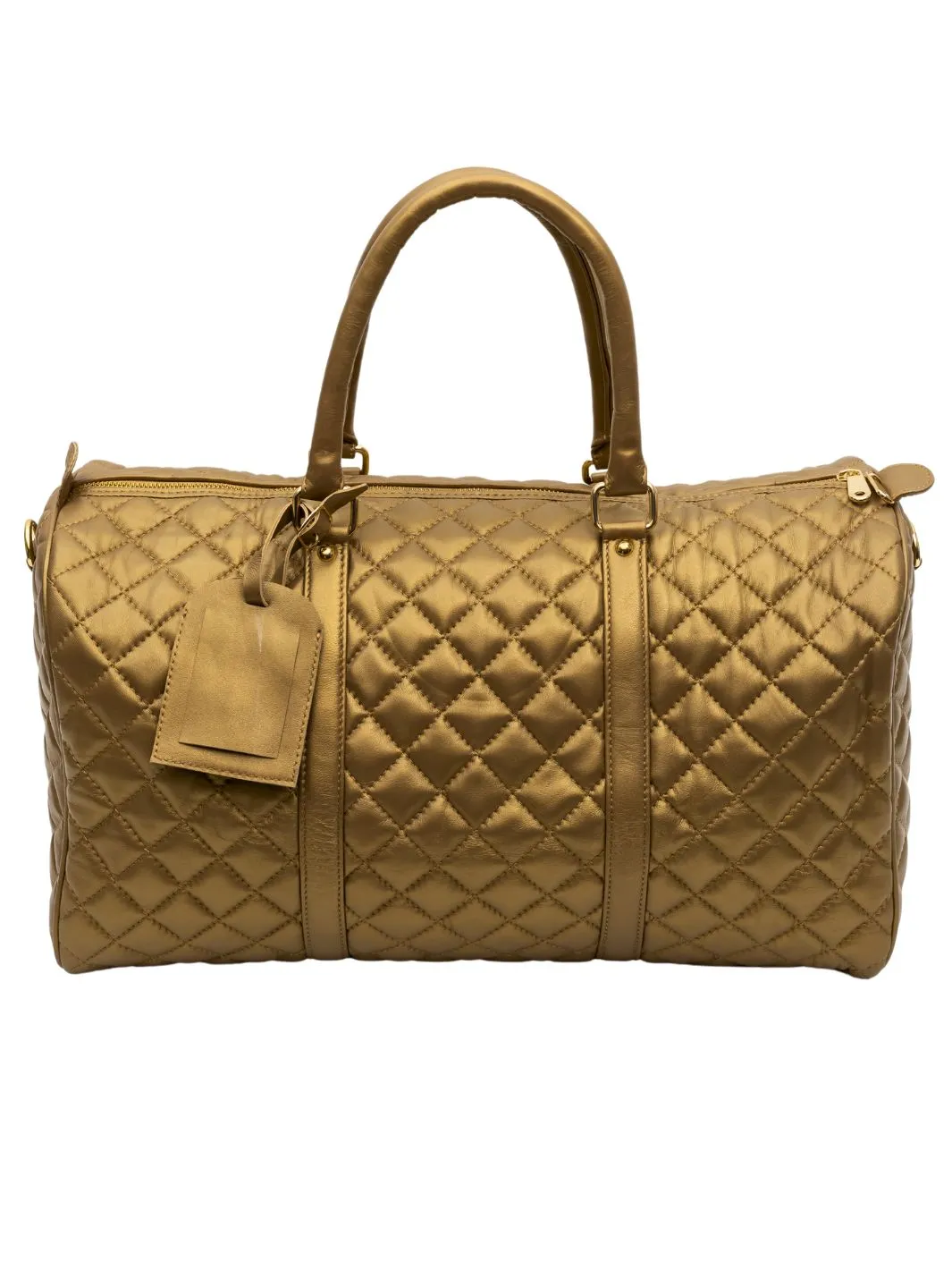 Diamond Quilted Classic Weekender Tote Bag