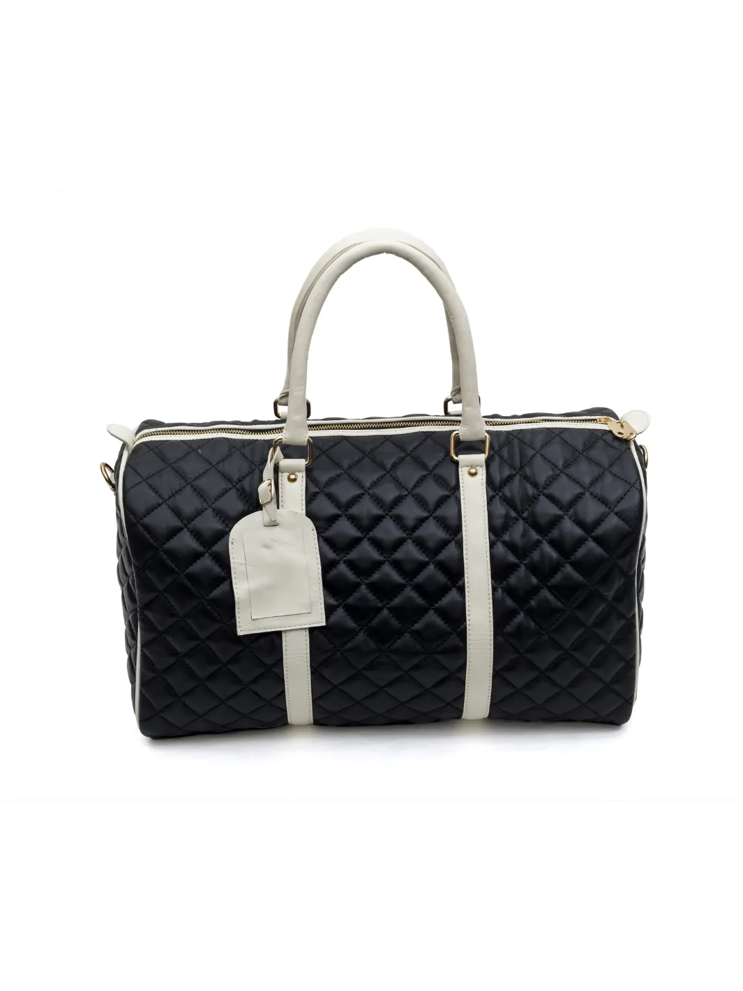 Diamond Quilted Classic Weekender Tote Bag