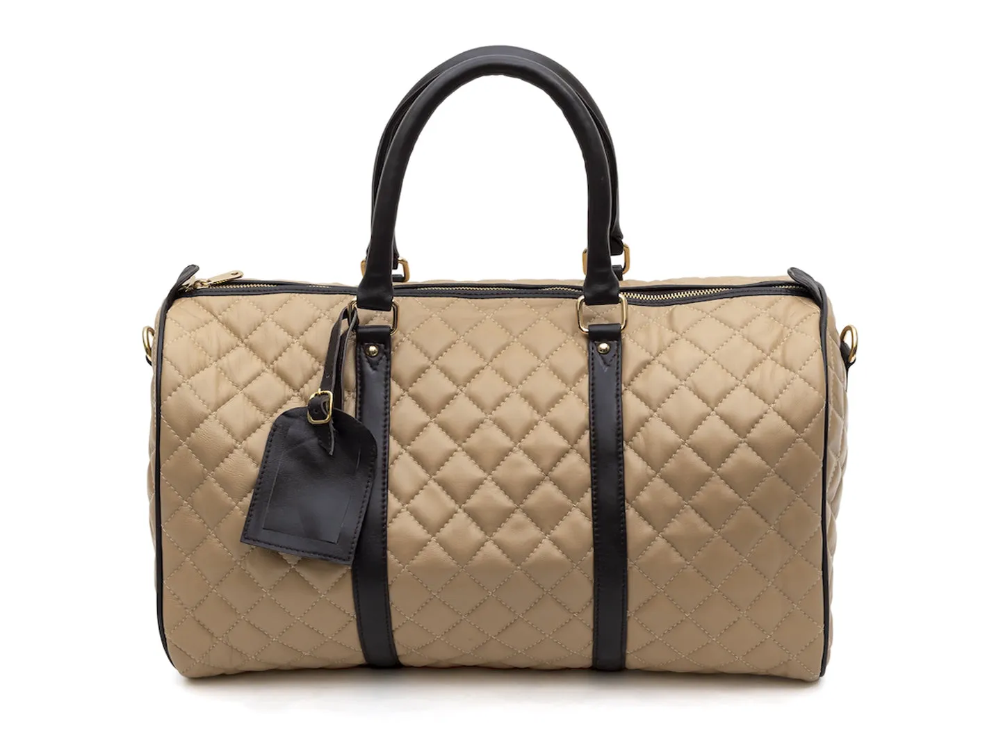 Diamond Quilted Classic Weekender Tote Bag