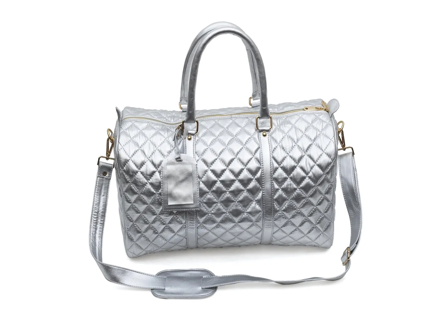 Diamond Quilted Classic Weekender Tote Bag