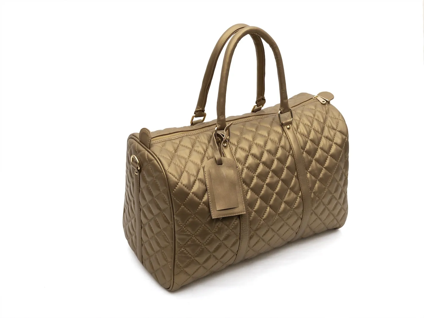 Diamond Quilted Classic Weekender Tote Bag