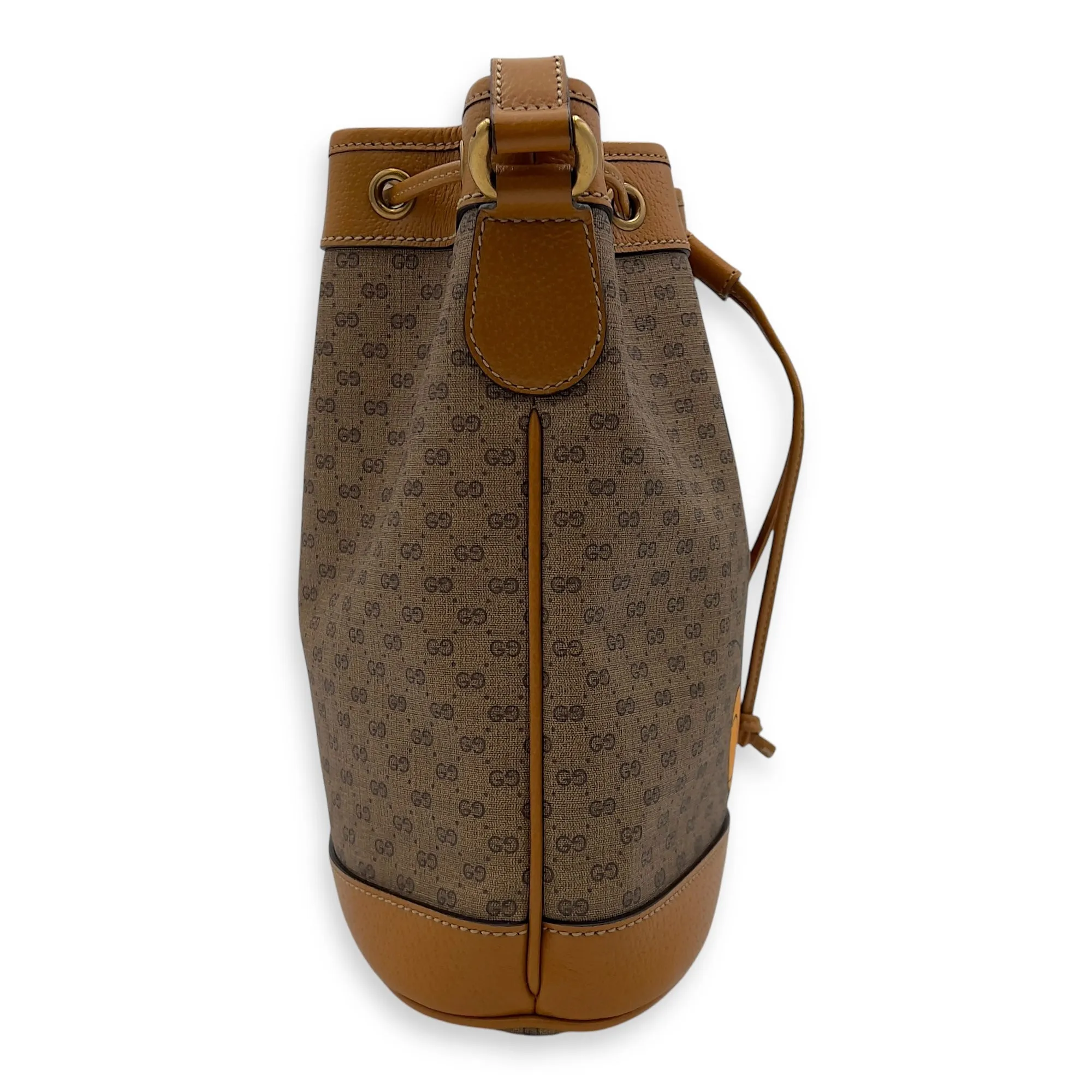 Disney Bucket Bag Brown in Coated Canvas, Gold hardware