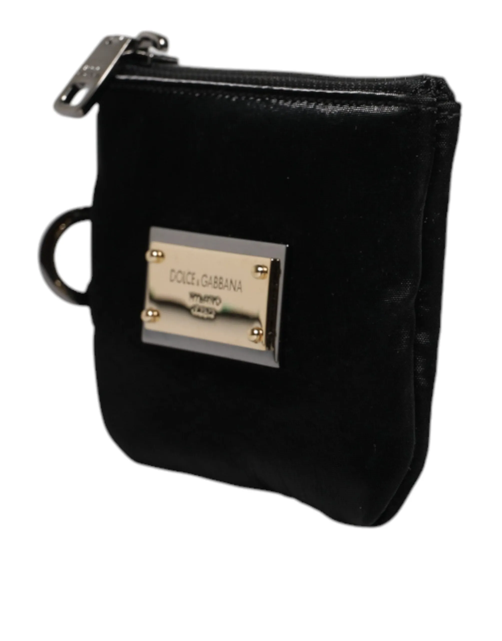 Dolce&Gabbana Women Black Multifunctional Kit Bag Leather Casual Keyring Clutch