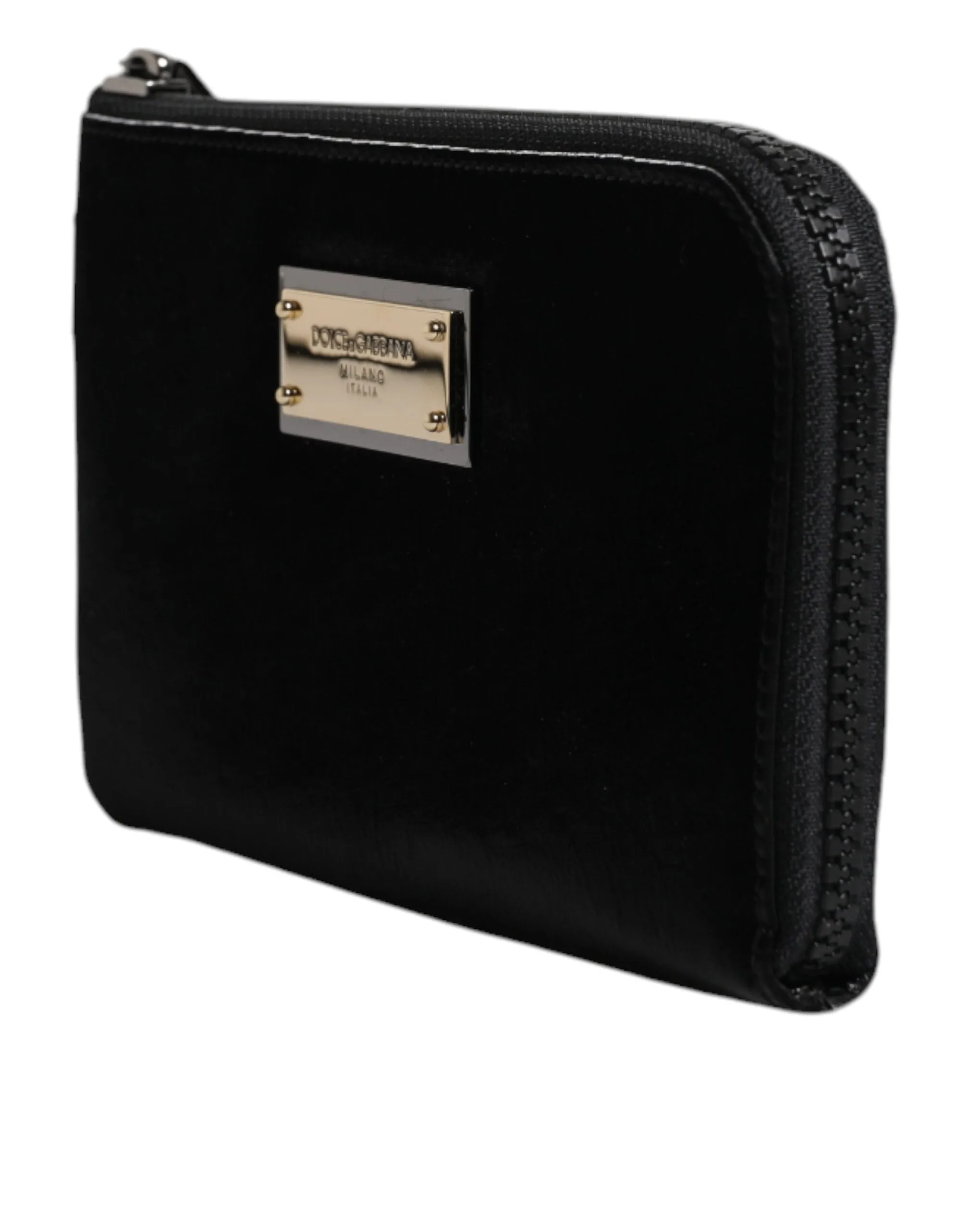 Dolce&Gabbana Women Black Multifunctional Kit Bag Leather Casual Keyring Clutch