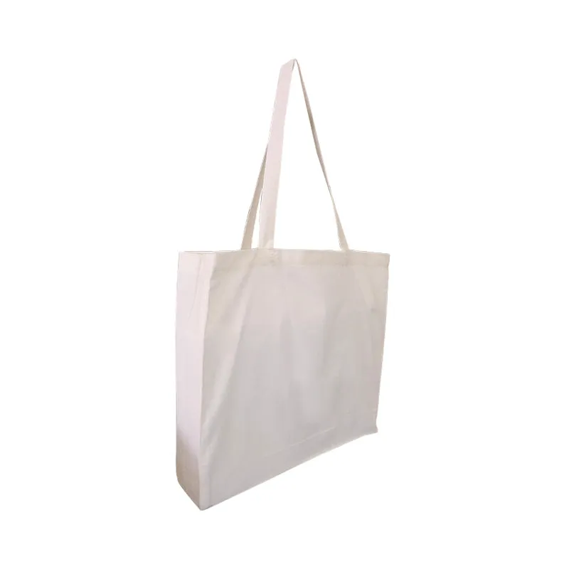 EC-04 Natural Calico Tote Bag with Gusset