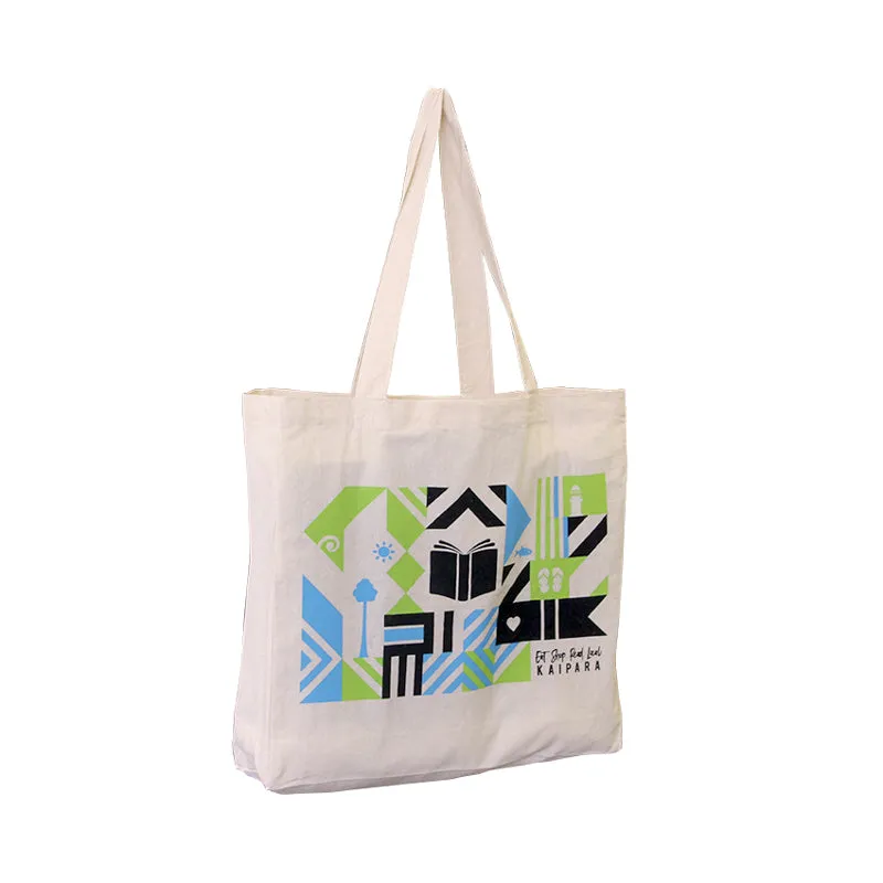 EC-04 Natural Calico Tote Bag with Gusset