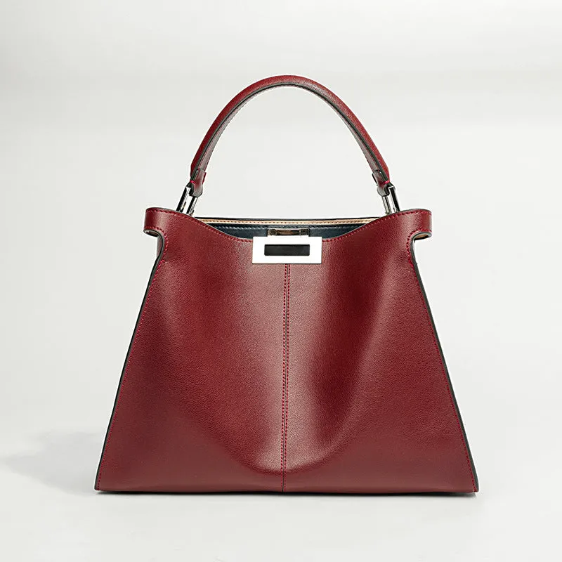 European And American Style Bucket Bag Women Fashion Leather Handbags