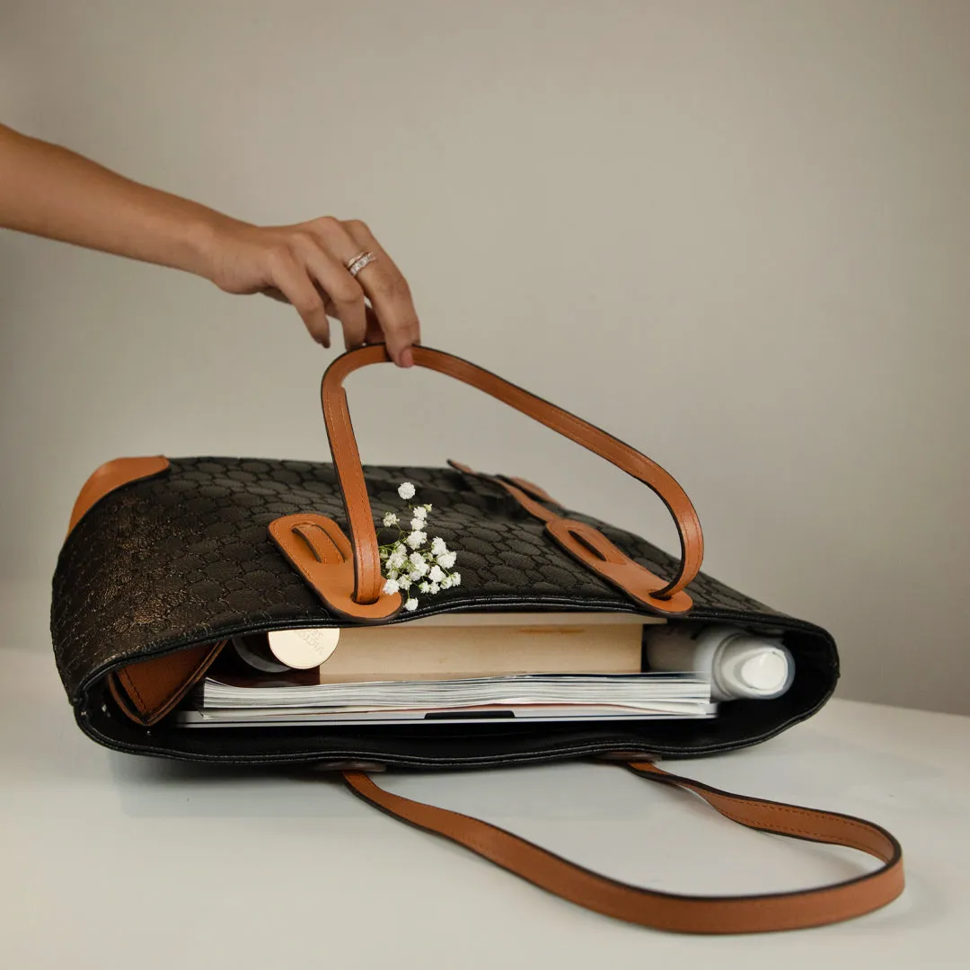 Everyday Tote Bag   wallet   mini pouch - Black