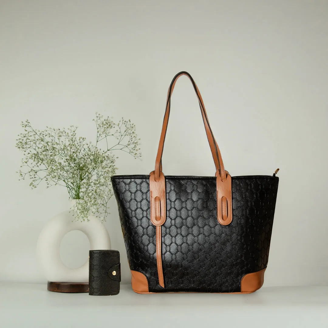 Everyday Tote Bag   wallet   mini pouch - Black
