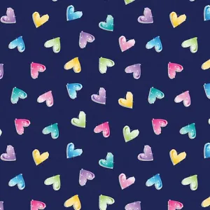 Fairytale Dreams by Kanvas Studio BEJEWELED HEARTS/NAVY