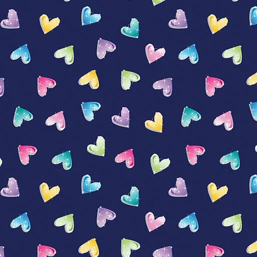 Fairytale Dreams by Kanvas Studio BEJEWELED HEARTS/NAVY