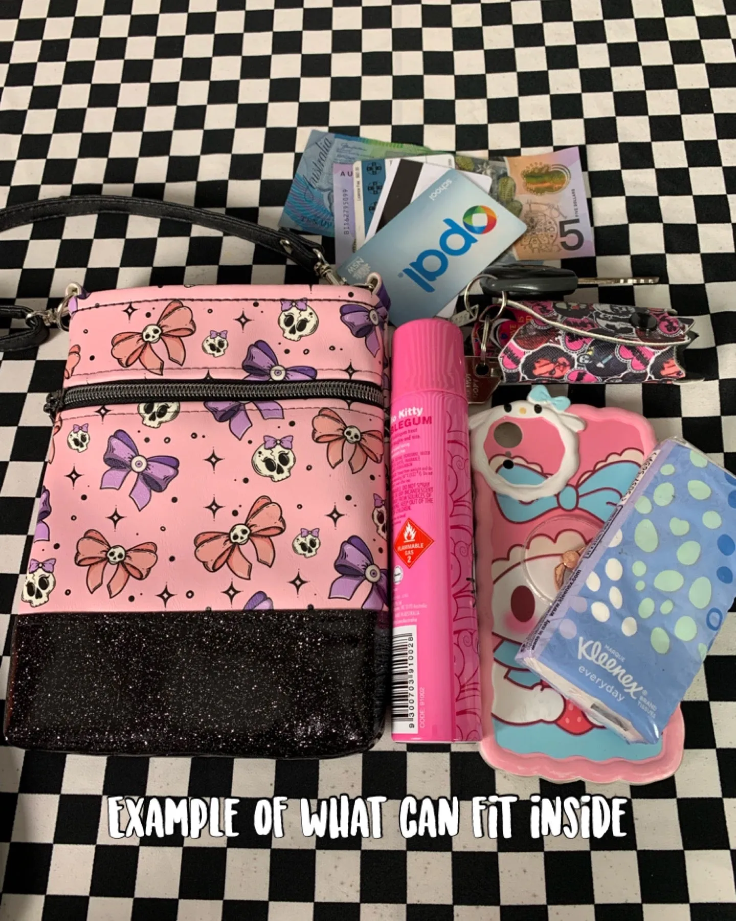 Favourite characters love fan art crossbody bag