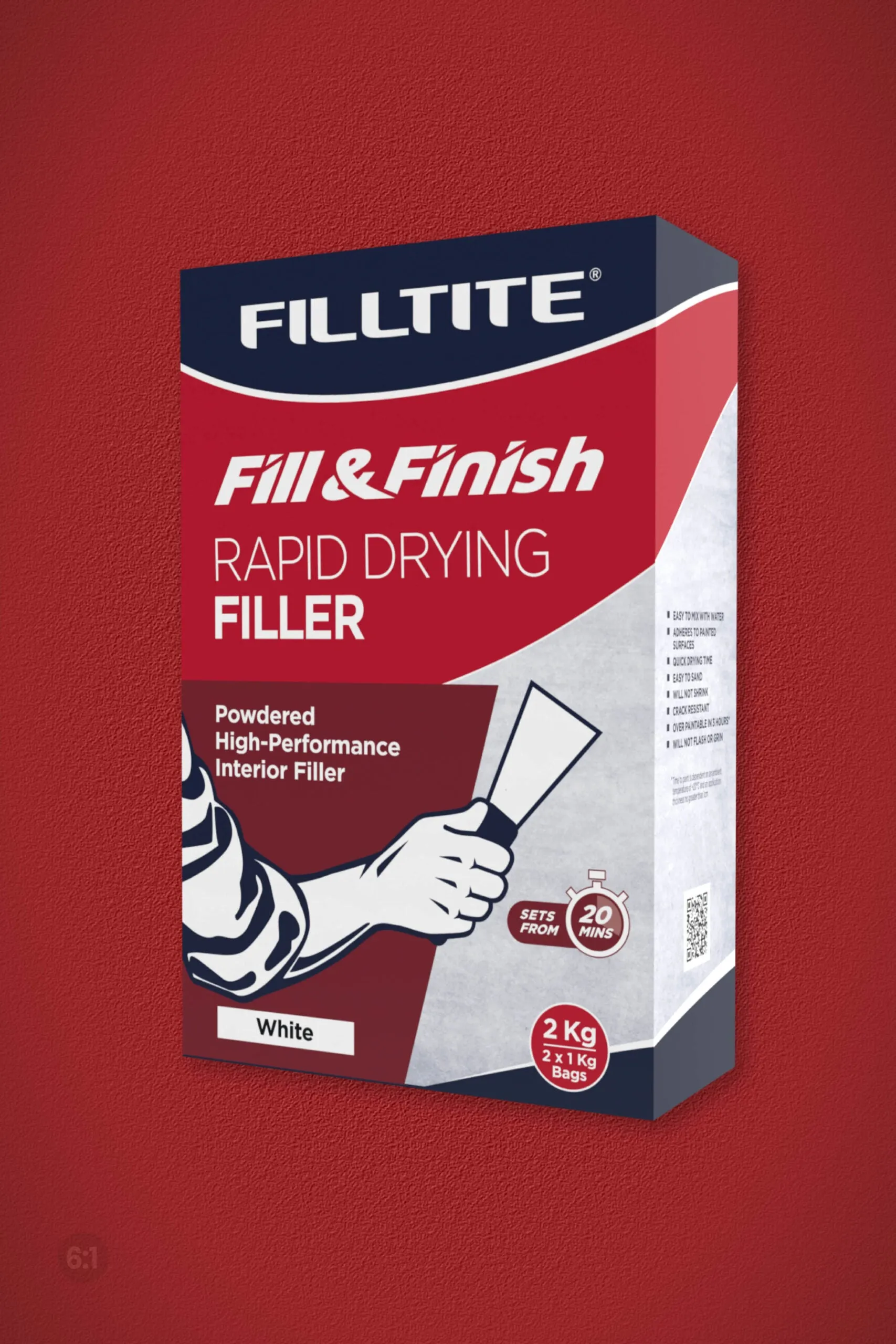 Filltite FIll and Finish Rapid-Drying Filler 2Kg