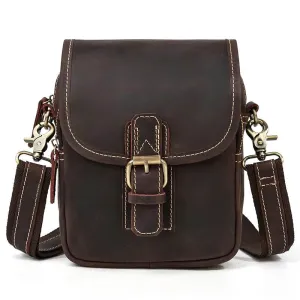 Genuine Leather Shoulder Waist Bag – Anti-Theft Crossbody Phone