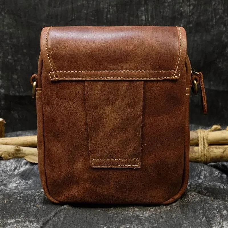 Genuine Leather Shoulder Waist Bag – Anti-Theft Crossbody Phone