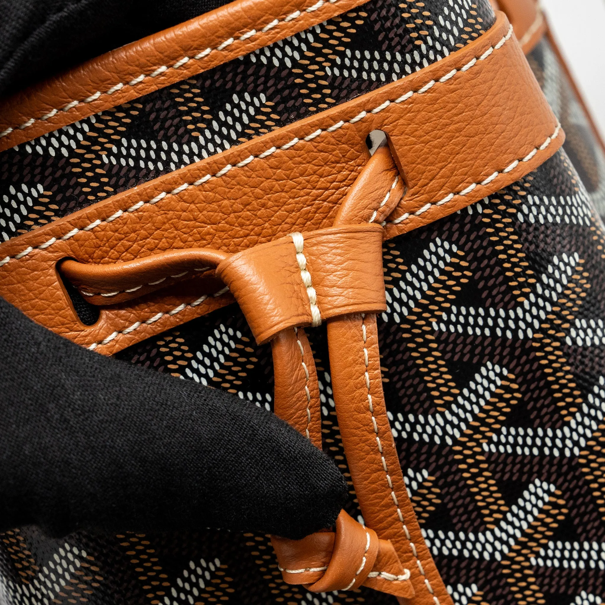 Goyard Petit Flot Bucket Bag Canvas / calfskin brow SHW