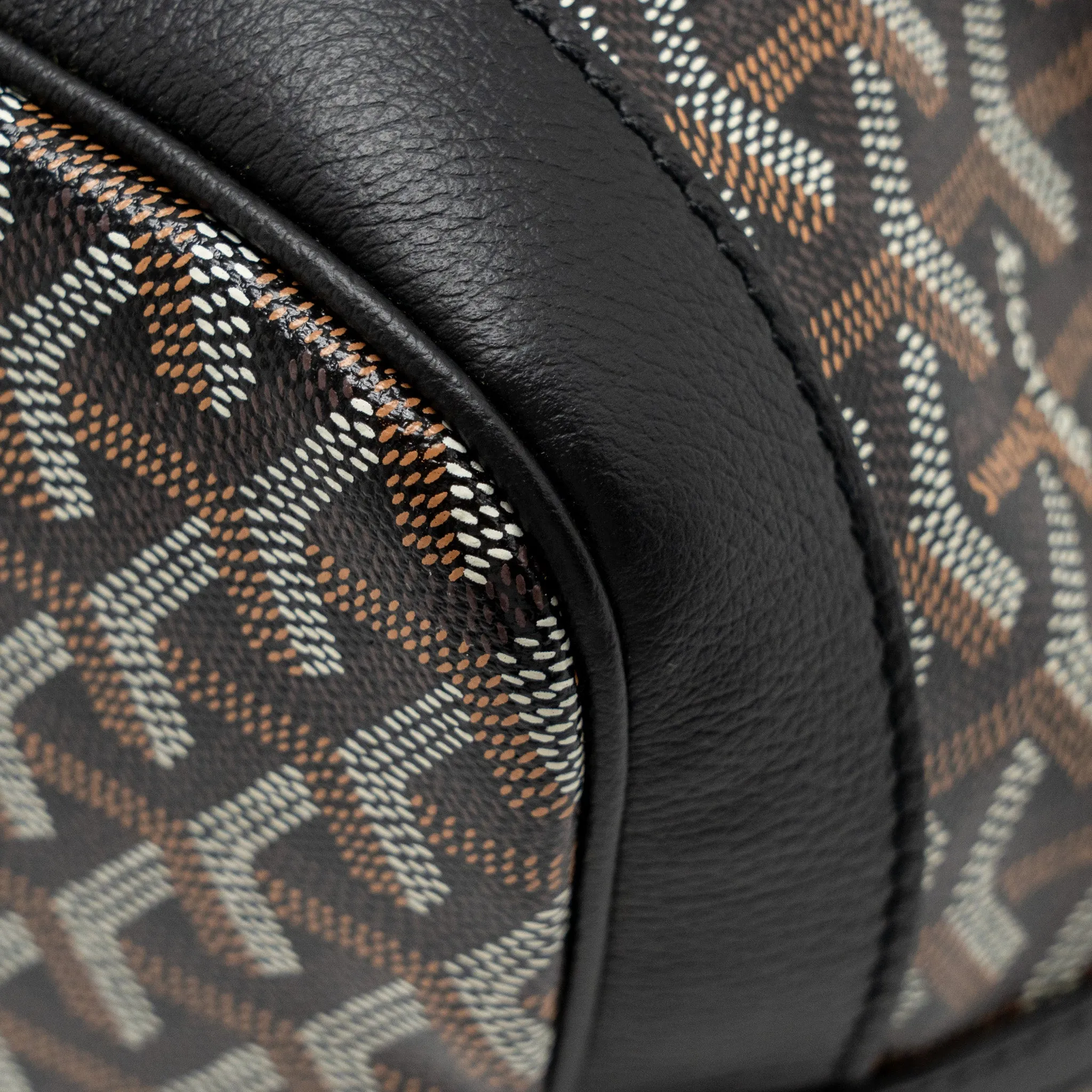 Goyard Petit Flot Bucket Bag Goyardline Canvas Black SHW