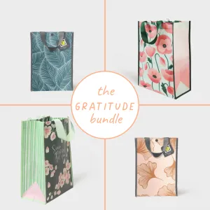 Gratitude Bundle | Reusable Gift Bag   QR Greeting Card | 8 Pieces