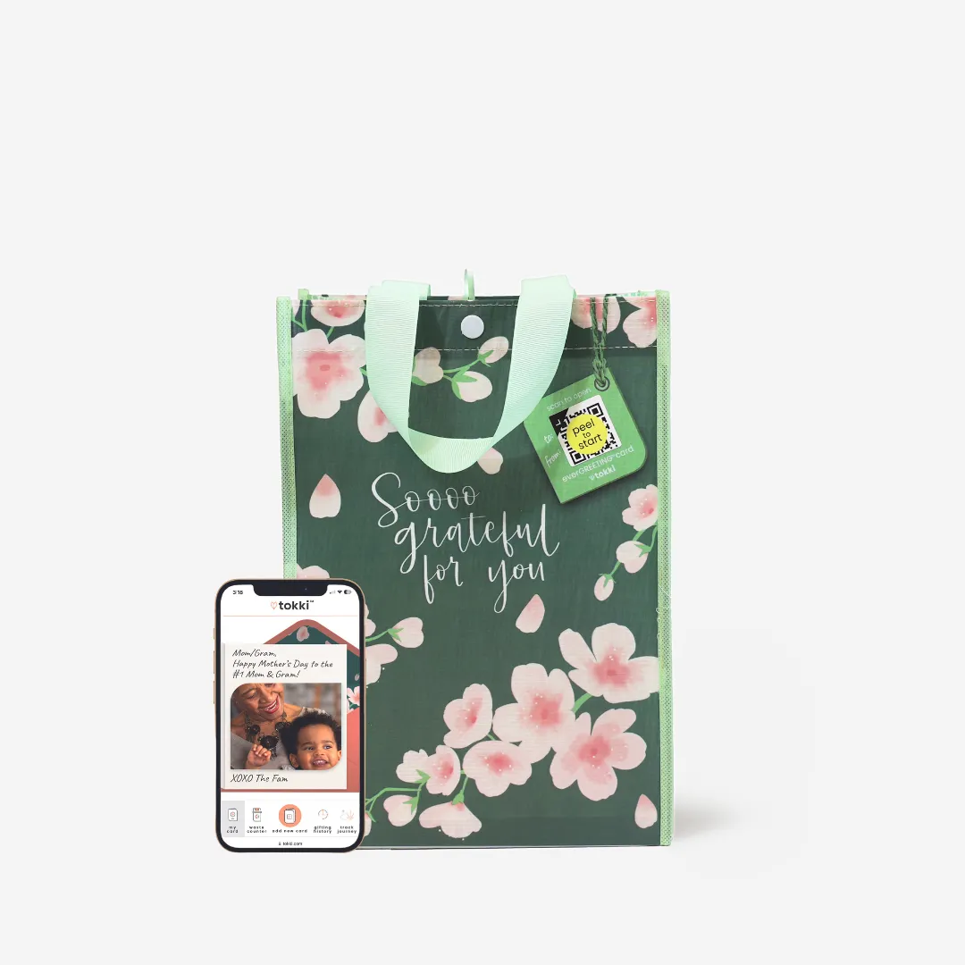 Gratitude Bundle | Reusable Gift Bag   QR Greeting Card | 8 Pieces