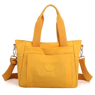 Handbags Women Waterproof Nylon Shoulder Bag for Ladies Elegant Female Travel Big Tote Bags Belt Adjustable Designer Mommy Bolsa