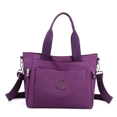 Handbags Women Waterproof Nylon Shoulder Bag for Ladies Elegant Female Travel Big Tote Bags Belt Adjustable Designer Mommy Bolsa