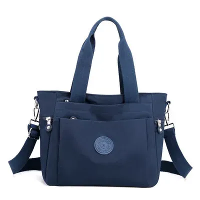 Handbags Women Waterproof Nylon Shoulder Bag for Ladies Elegant Female Travel Big Tote Bags Belt Adjustable Designer Mommy Bolsa
