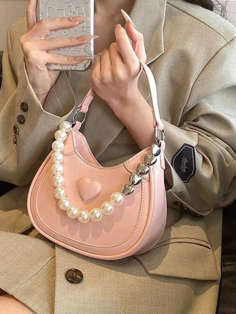 Heart Accent Bucket Shaped Bag