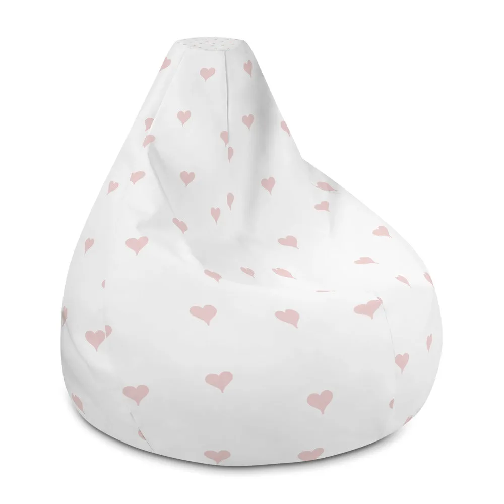 Hearts Pattern - Sustainably Made Bean Bag Chair Cover