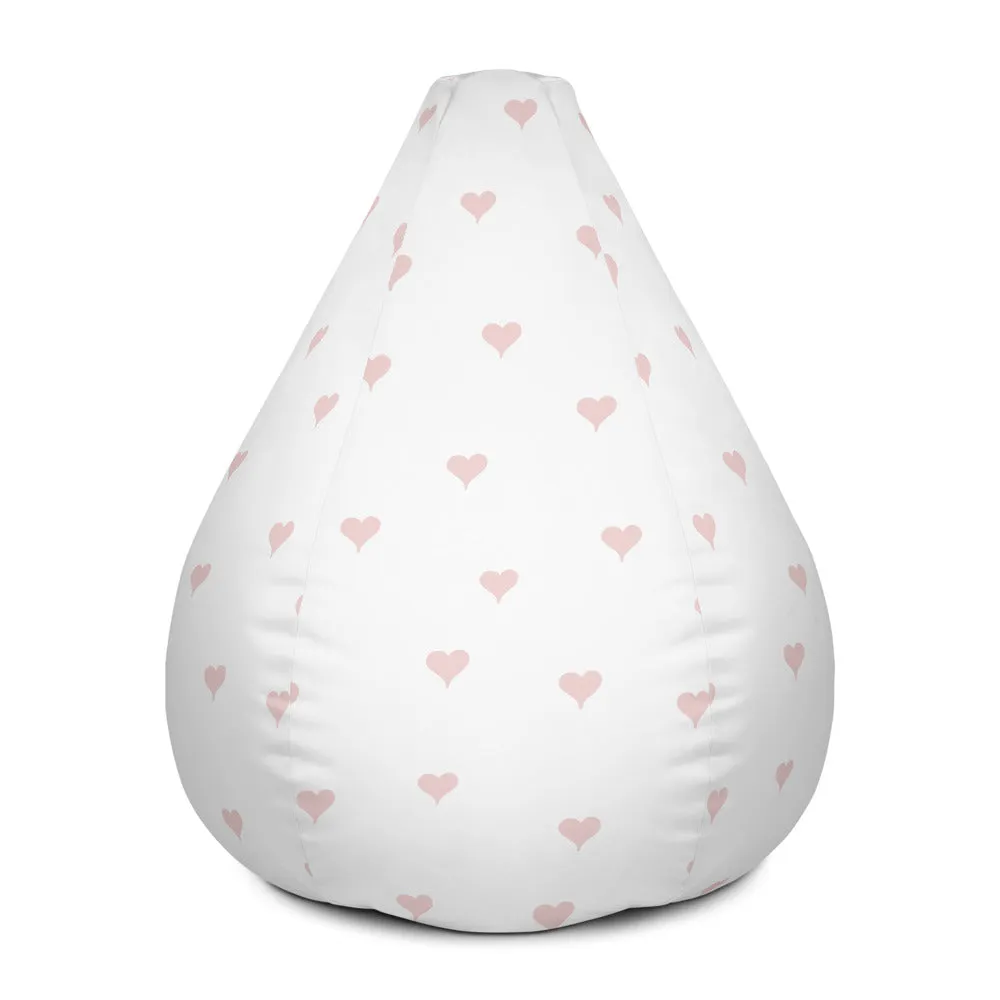 Hearts Pattern - Sustainably Made Bean Bag Chair Cover