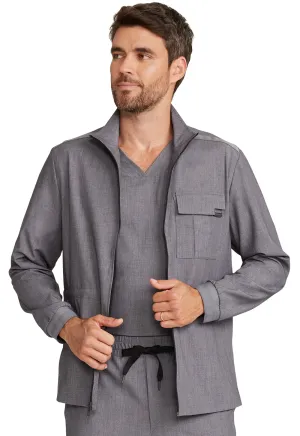 HH Quest HH361 Men's Zip Front Utility Jacket Heather Ash