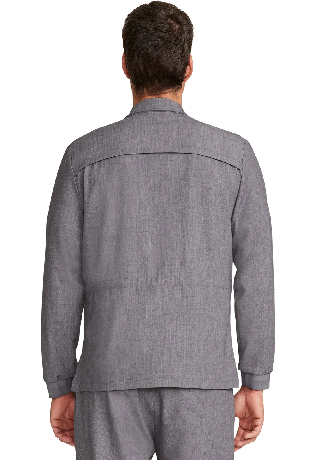 HH Quest HH361 Men's Zip Front Utility Jacket Heather Ash