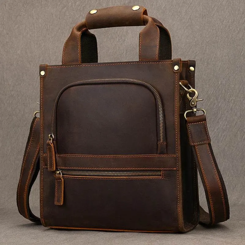 High-Quality Men’s Leather Shoulder Bag Crossbody Business Tote