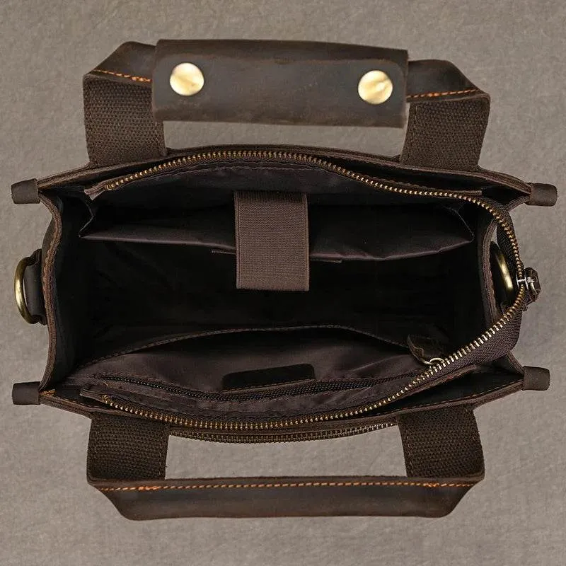 High-Quality Men’s Leather Shoulder Bag Crossbody Business Tote
