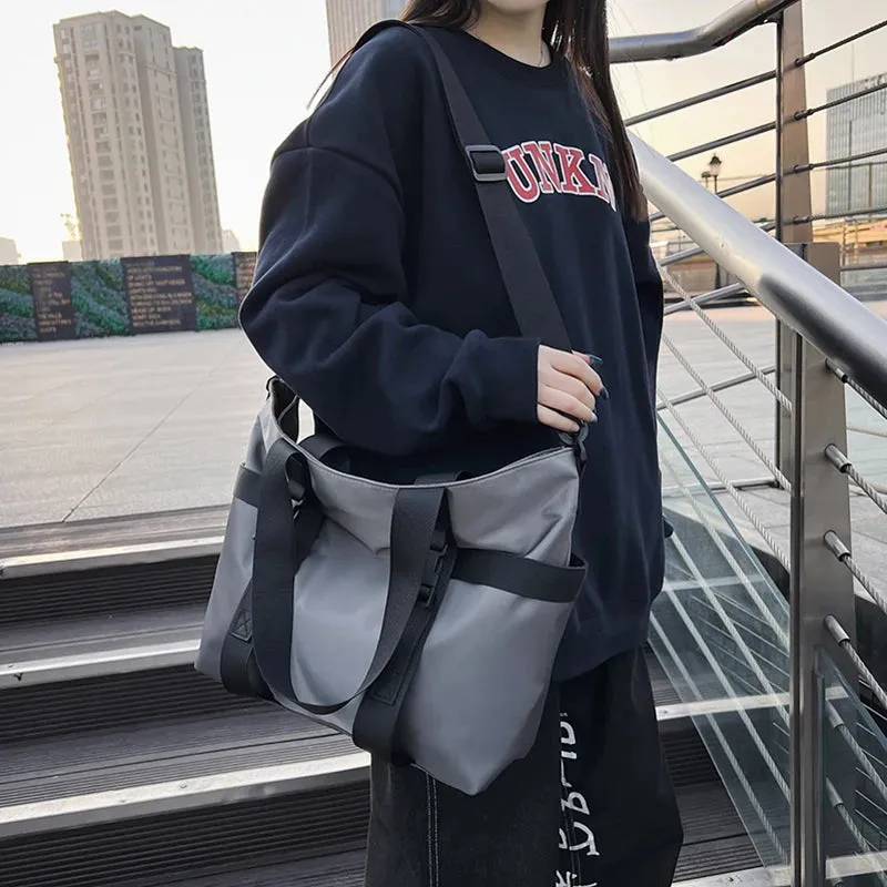 HOCODO Waterproof Women Travel Handbag Large Capacity Ladies Messenger Bag Solid Color Female Crossbody Nylon Shoulder Bag Women