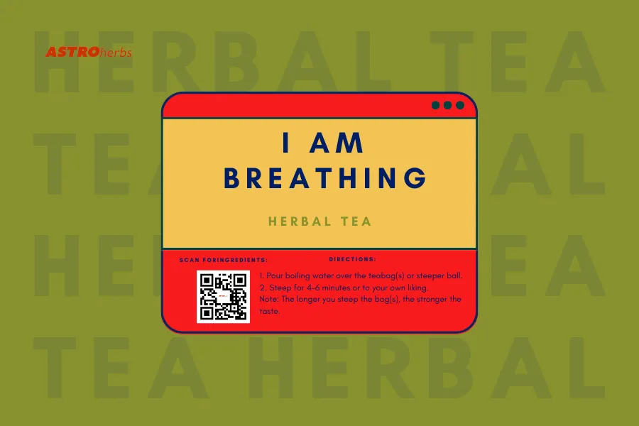 I Am Breathing: Respiratory Health Herbal Tea (12 Tea Bags)