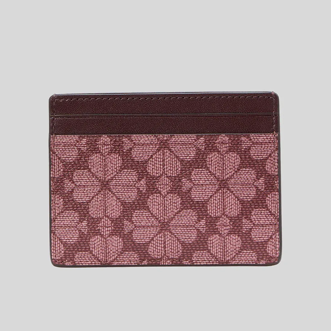 KATE SPADE Signature Spade Flower Small Slim Card Holder Grenache Multi RS-KI371