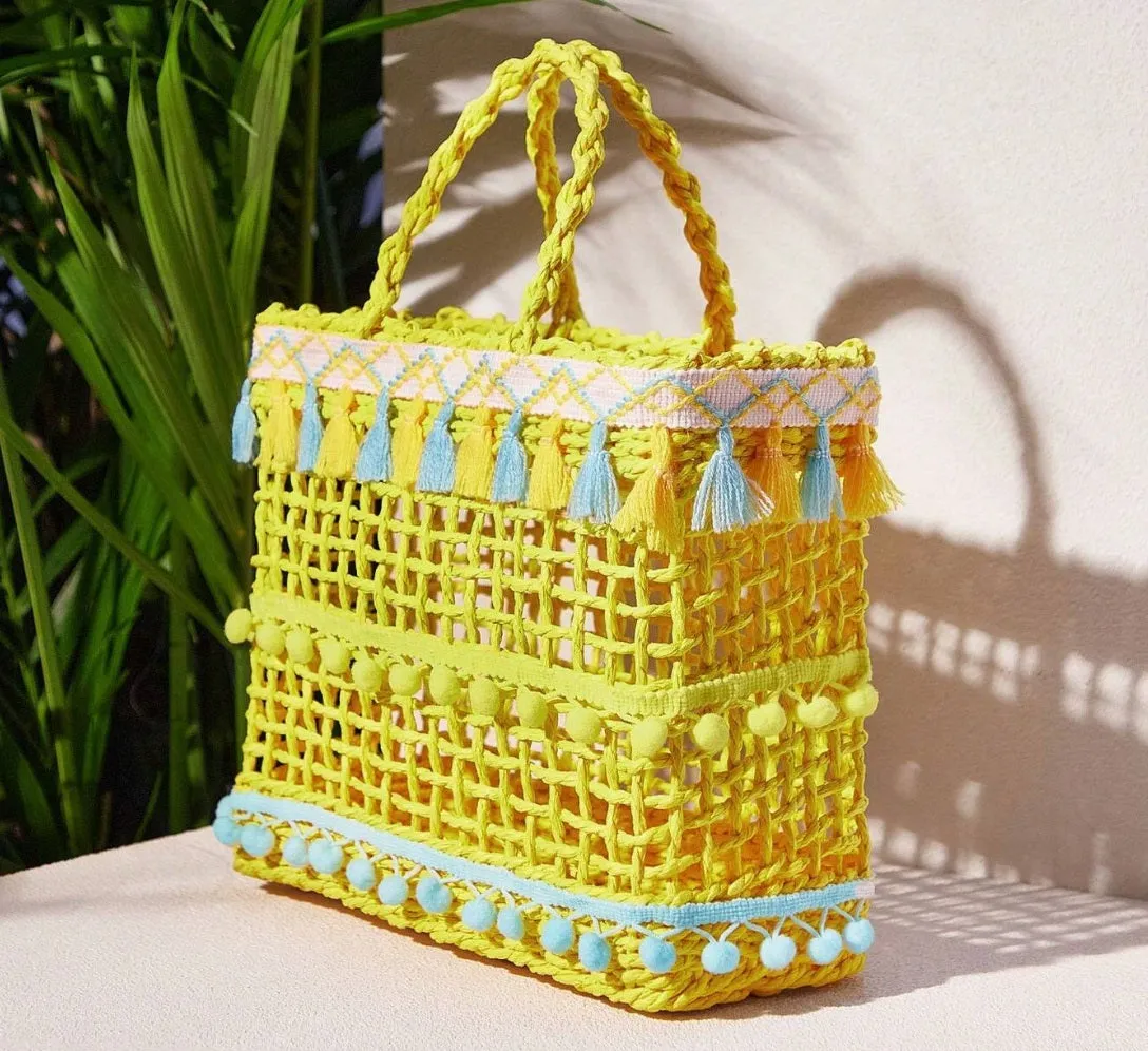 Ladies Straw Woven Tote Bag, Simple Everyday Handbag