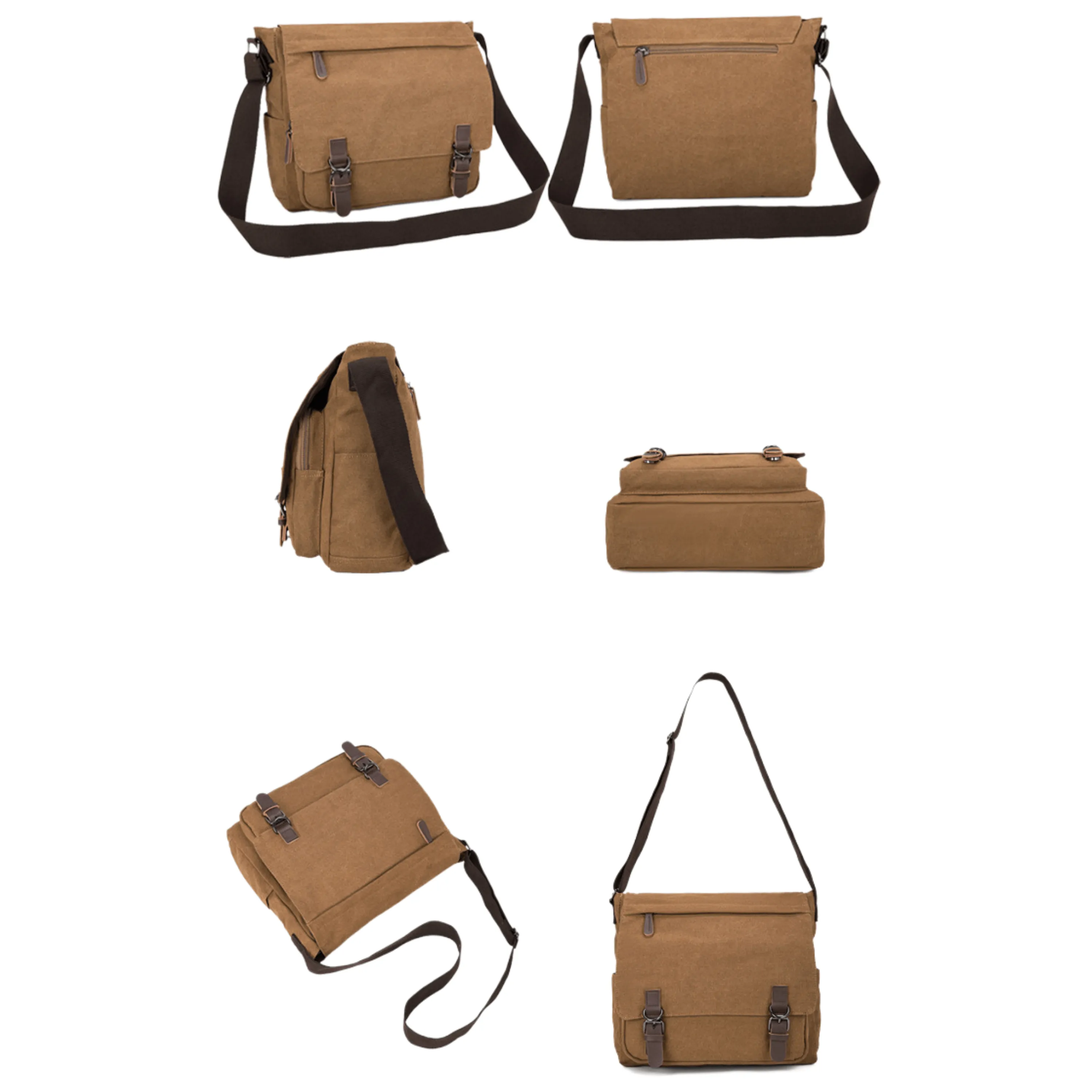 Large 13" &amp; Extra Large 15" Canvas Cross Body Messenger Satchel &amp; Computer Travel Bag