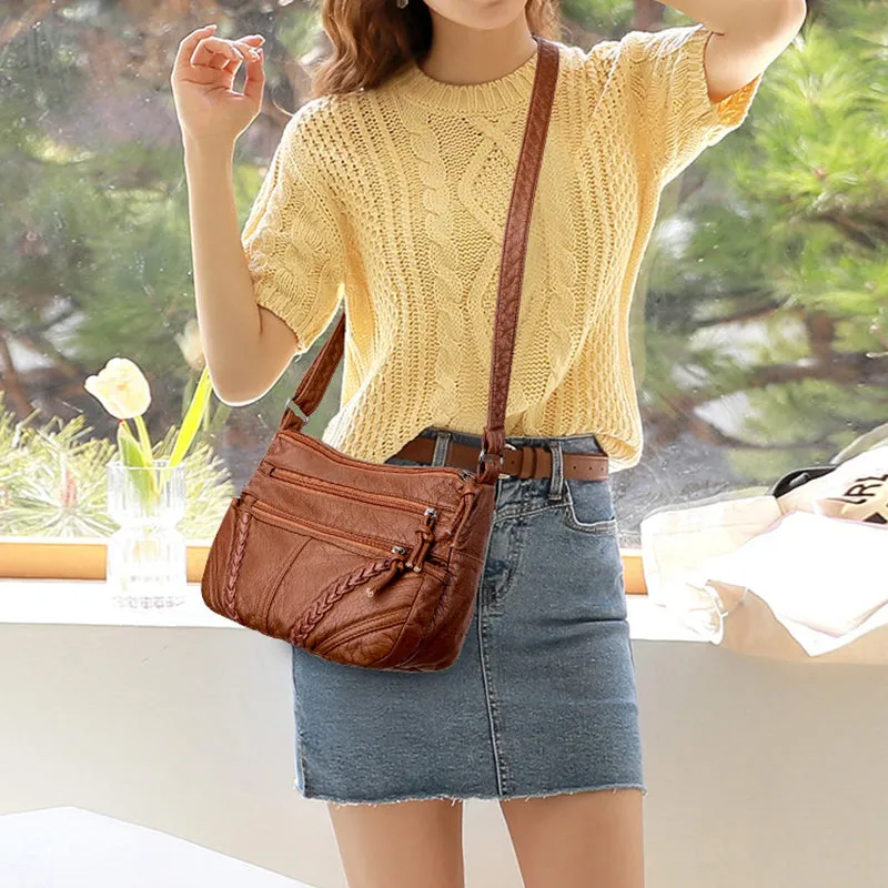 Large Capacity Wave Leather Case