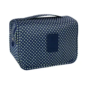 Lcsmaokin Large Capacity Toiletry Bag Travel Bag with Hanging Hook for Men and Women Waterproof Travel Cosmetic Bag Bathroom Storage Bag for Brushes Set,Full-Sized Shampoo,Accessories-Blue Stars