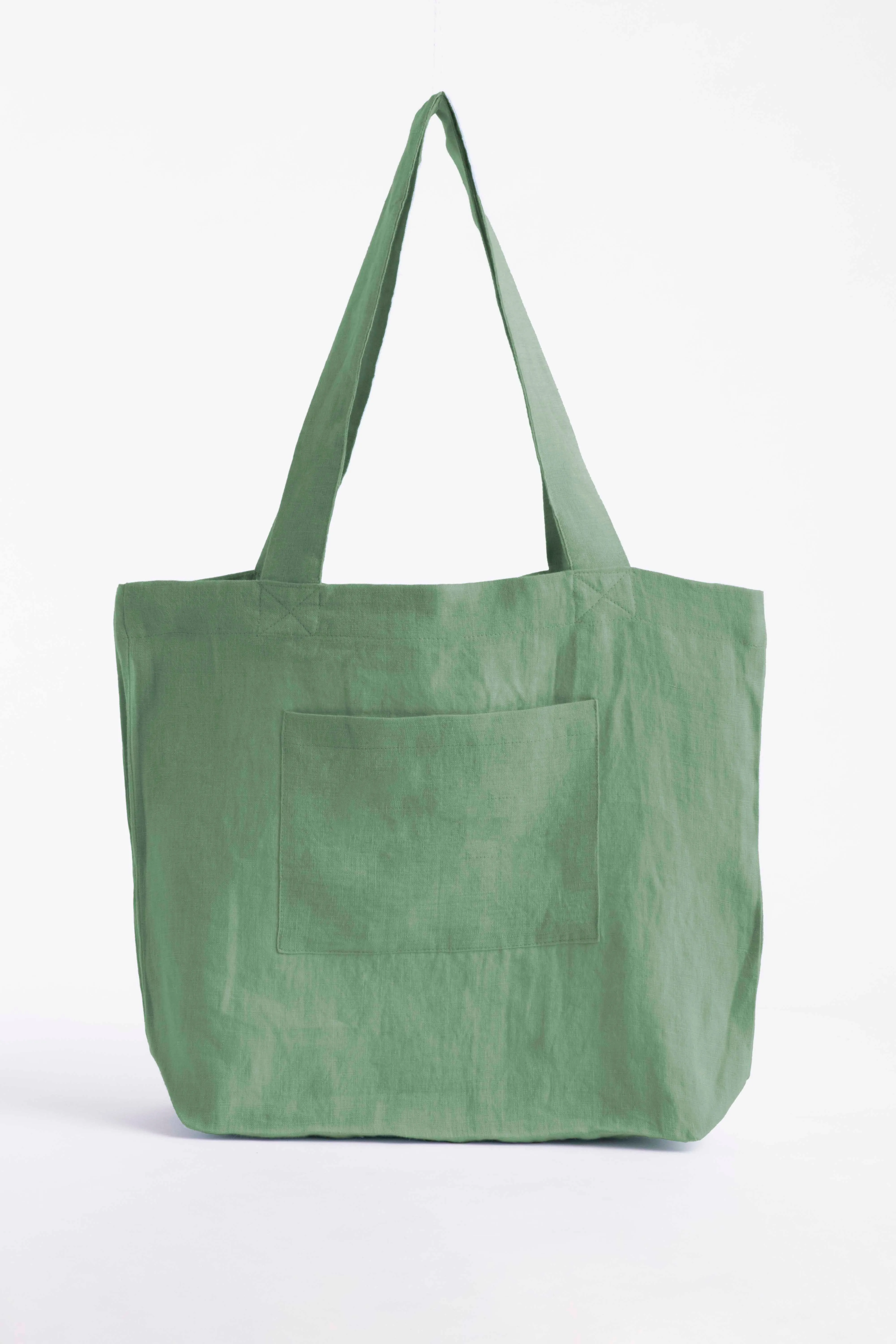 Linen Tote Bag-Dusty Gold