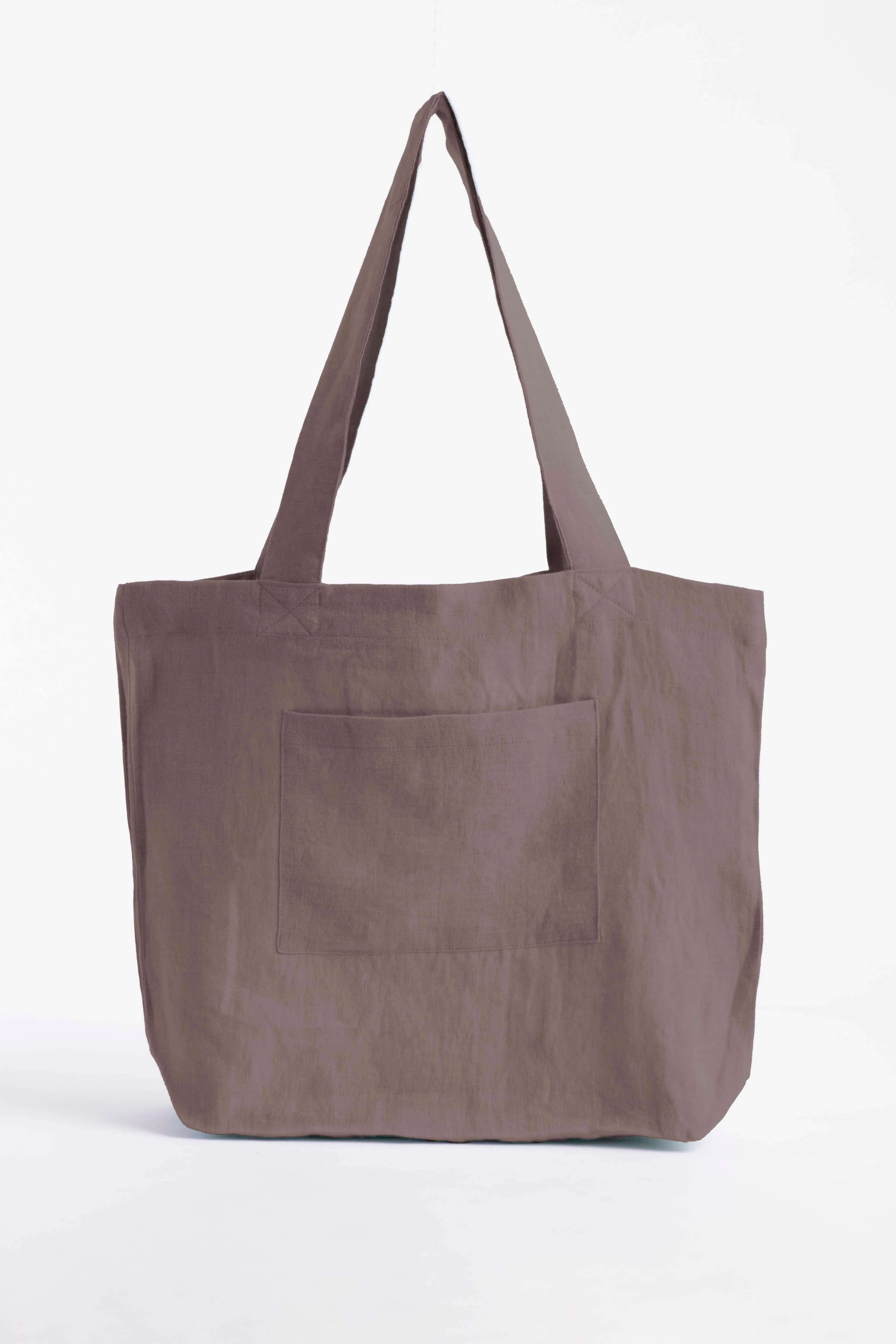 Linen Tote Bag-Dusty Gold