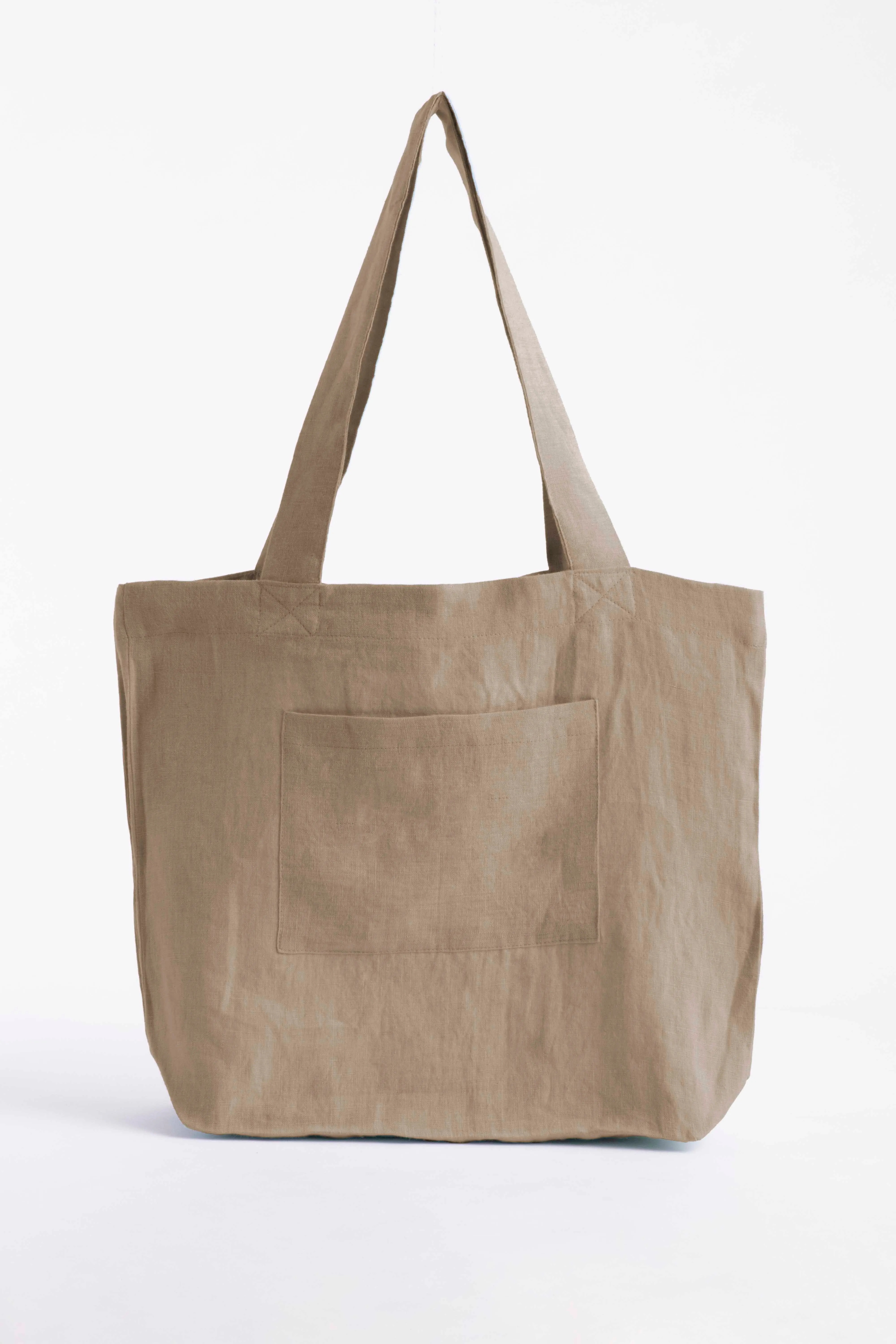 Linen Tote Bag-Dusty Gold
