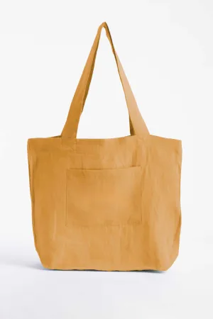 Linen Tote Bag-Dusty Gold